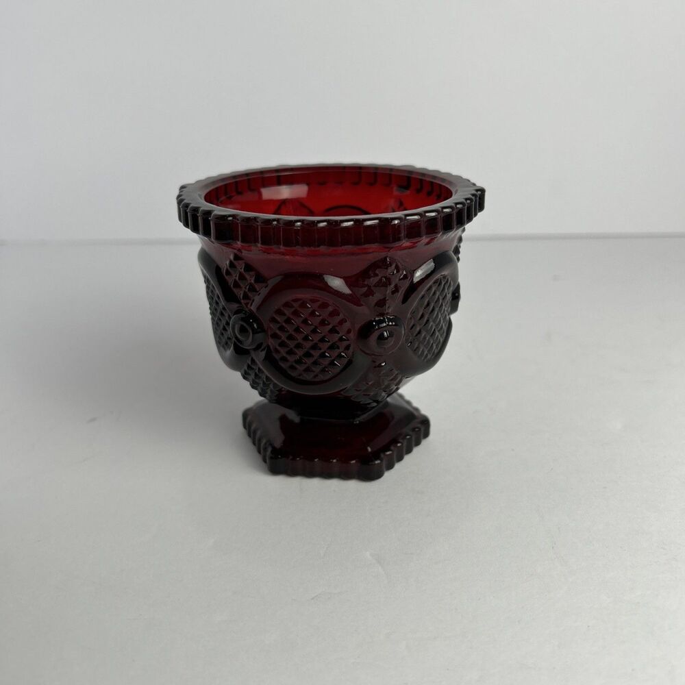 Avon Cape Cod Ruby Red Vintage Sugar Bowl Vintage